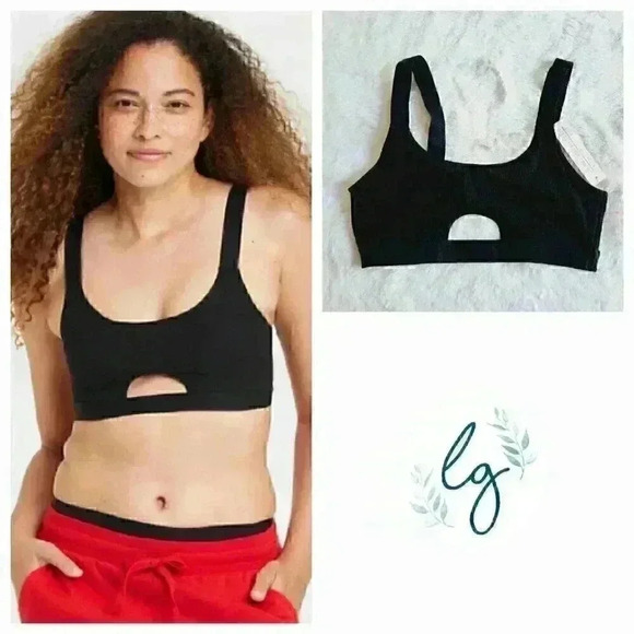 Colsie Women's Cotton Ribbed Back Bralette, BR7-DB - Picture 1 of 5